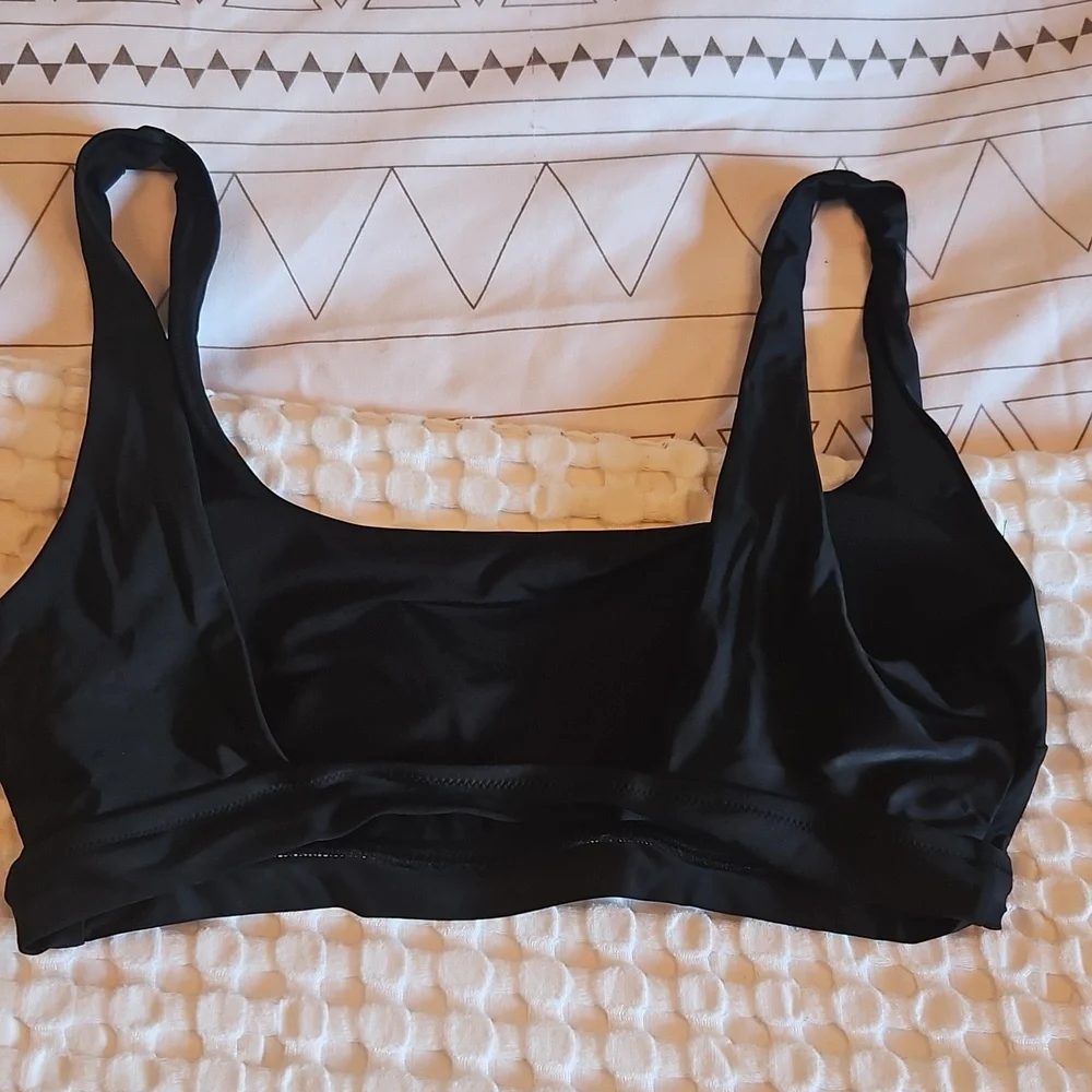 Women's Black Bikini Top Lg - Picture 2 of 3